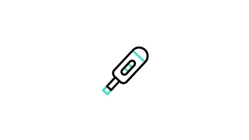 Modern Animated Medical Diagnostic Device Icon with Signal