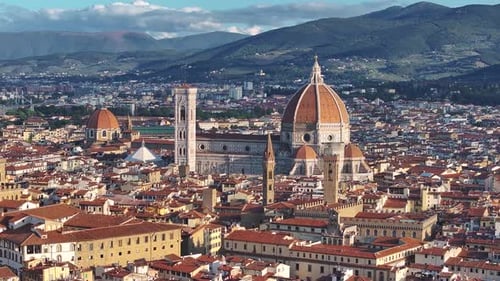 Aerial view of The Florence Cathedral, Italy.