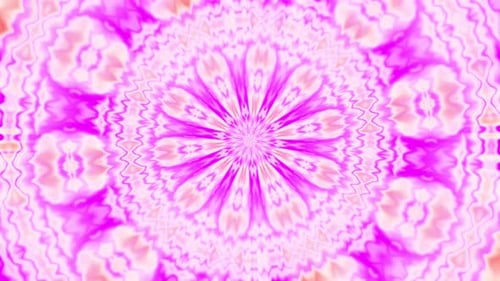 Kaleidoscope red color floral pattern colorful gradient background