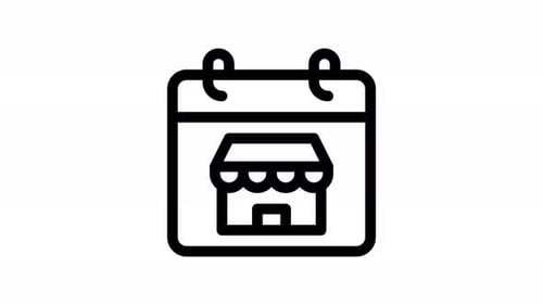 animación de iconos de línea de eventos