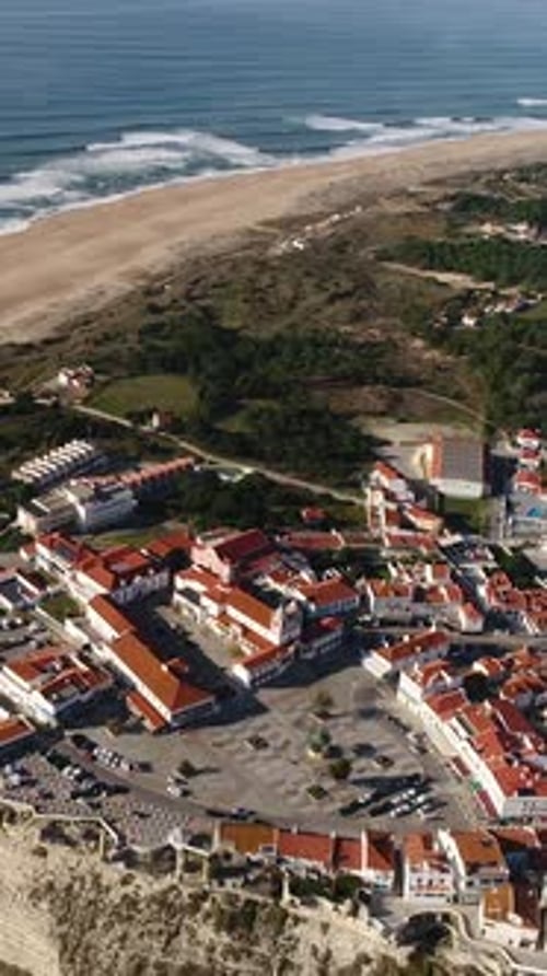 Vertical Video City of Nazaré in Portugal