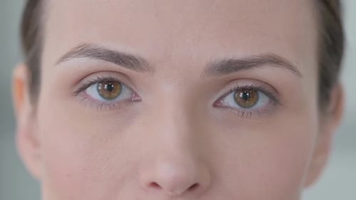 Close Up of Blinking Female Eyes