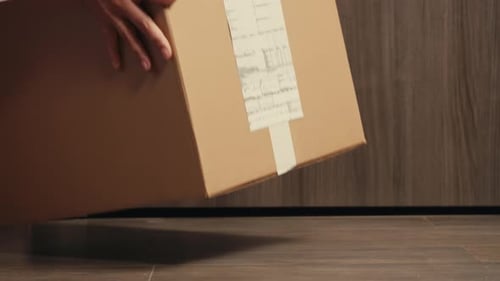 Food and Goods Delivery Box Contactless Online Shopping Volunteer Courier Delivers Parcel a to Door