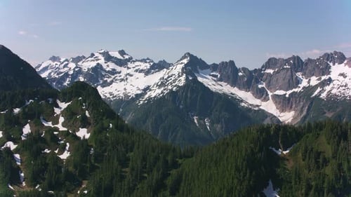 Glacier Peak, Washington Circa-2019. Aerial Shot Of Glacier Peak. Shot From Helicopter With Cinef...