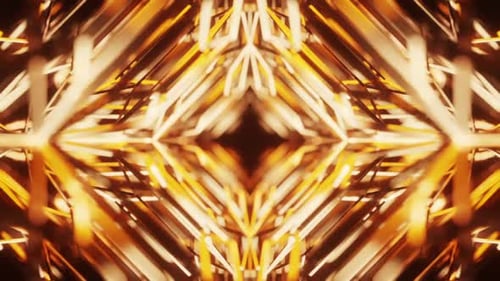Golden Geometric Abstract Pattern Loop Background