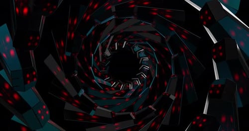 Animación de túnel de color abstracto 4K VJ 25