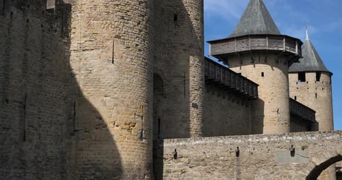 Carcassonne, the biggest castle fortress in europe, Aude department, France