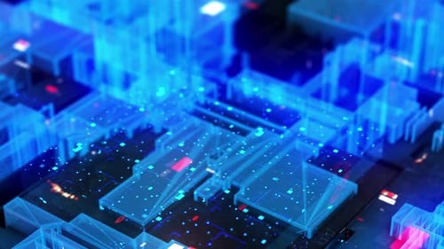Hintergrund der digitalen Netzwerkdaten zur Stadttechnologie
