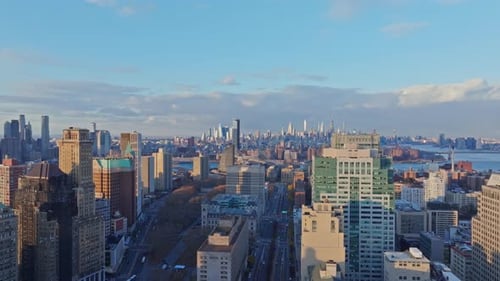 Brooklyn Downtown Revealing Expansive NYC Skyline Capturing Urban Architectural Landscape with