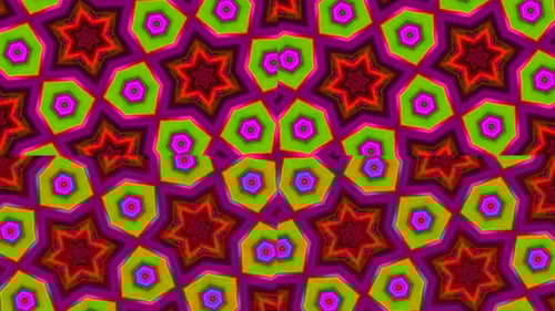 Vibrant Abstract Geometric Kaleidoscope Background Animation