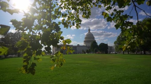The Capitol Building in Washington DC on Summer Capitol Dome in USA The Capitol Under the Sky US