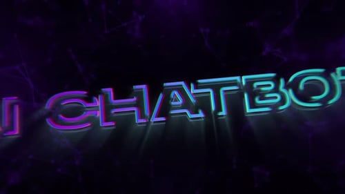 Dynamic Neon AI Chatbot Title Reveal