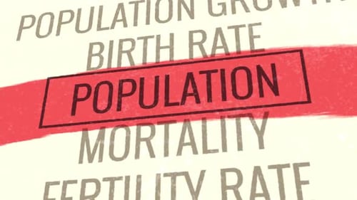 Population 3D Scrolling Title Animation