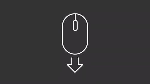 Animated Minimal Computer Mouse Scrolling Down Icon
