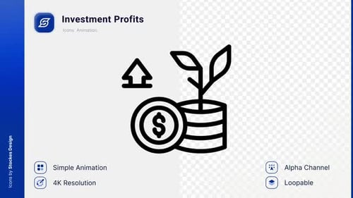 Animated Growing Investment Profits Icon