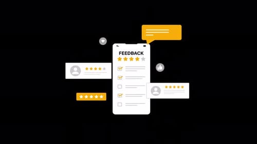 Mobile App Customer Feedback and Star Rating Animation