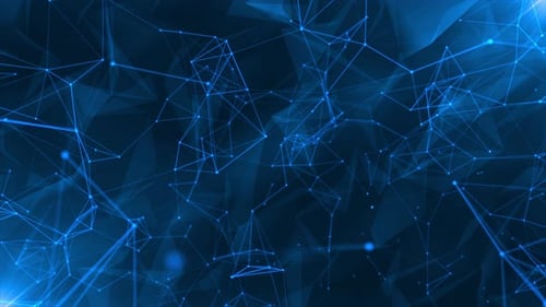 4K-3D-Animation. Hintergrund im Plexus-Stil. Hintergrund der digitalen Hightech-Technologie