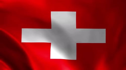 Switzerland Flag Waving Seamless Loop