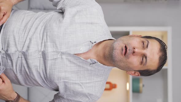 Vertical video of Hesitant man., People Stock Footage ft. facebook ...