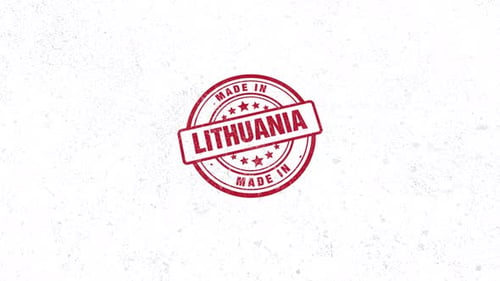 Made In Lithuania Rubber Stamp