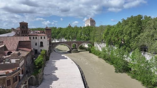 Rome Skyline at Rome in Lazio Italy.