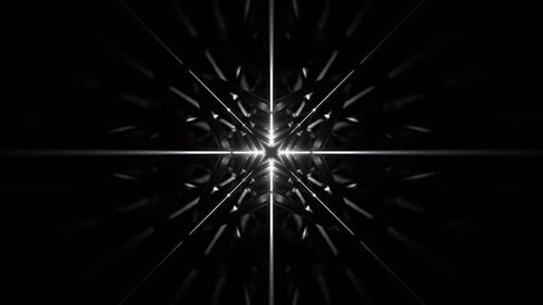 White Mirrored Geometric Flashing Corridor Background Vj Loop I 4K