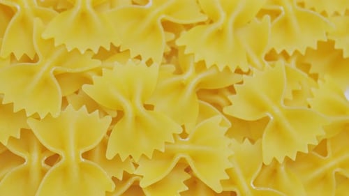 Yellow Farfalle Pasta Close Up