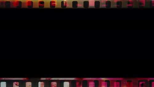 Retro Film Strip Grunge Border Overlay