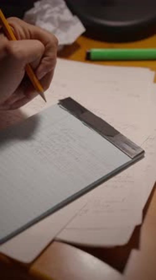 Close-Up of Student Checking Off Task List