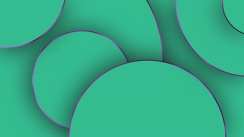 Fluid Abstract Teal Circles Waving Loop Background