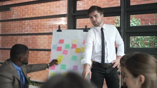 Employees are meeting at office.