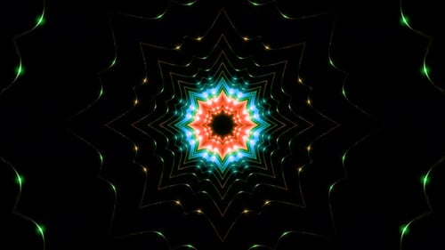 Colorful Flares In Tunnel