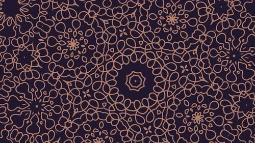 Abstract Flowing Decorative Pattern Background Loop