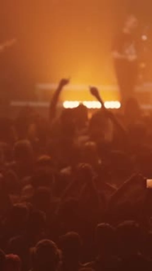 A Concert of a Punk Rock Band in a Small