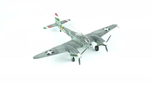 Gray Airplane Model on White Background