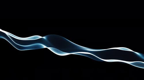 Moving particles smooth dots curve lines flowing, fabric waves motion background