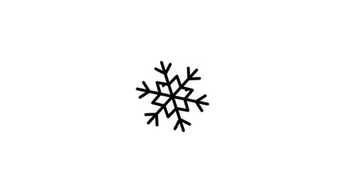 Animated Minimalist Snowflake Rotating Geometric Element