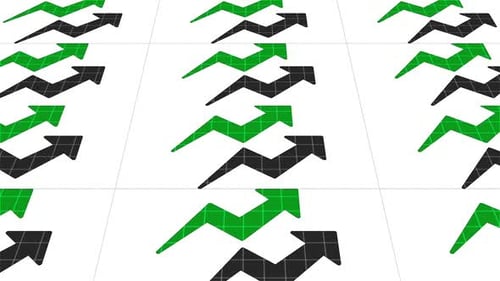 Green And Black Arrow Background v1