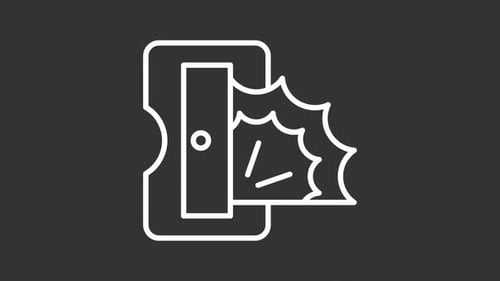 Animated sharpener white icon