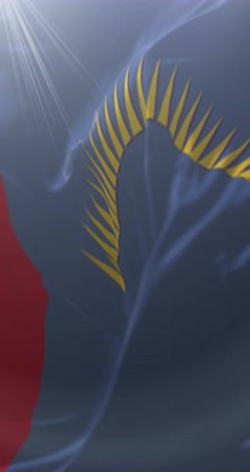 Waving Flag Animation with Abstract Design for Vertical Screens