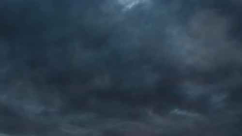 Thunderstorm Sky with Strong Lightening in the dark clouds