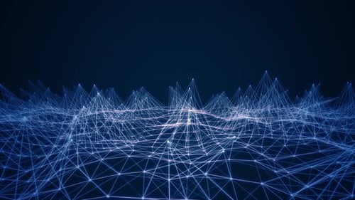 Abstract Technology Network Waving Loop Background Animation