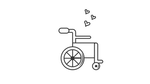 Wheelchair Accessibility Icon Animation | HD Alpha | Mobility & Healthcare Support