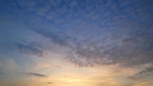 4K Time lapse of colorful sky during beautiful clouds. Romantic clouds.