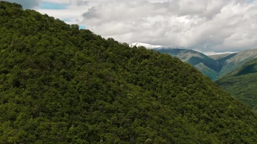 Lush Green Mountains with SnowCapped Peaks