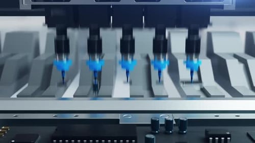 Production of electronics Microchips and Chips .