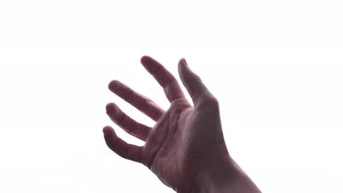 Clenching Closed Fist Hand Sign Gesture As A Symbol Of Anger - studio shot