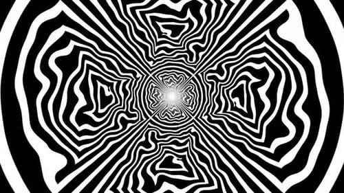 Hypnotic Black and White Abstract Optical Illusion Loop