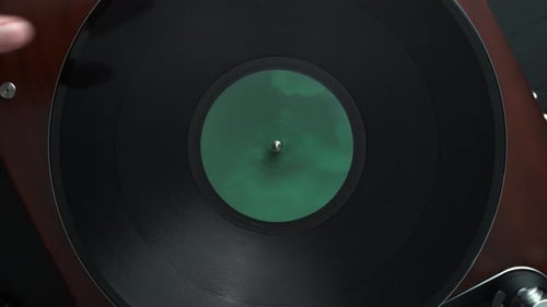 Vinyl Record Spinning on a Turntable