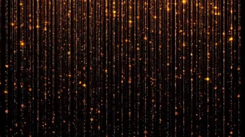 Shiny Golden Particles Falling Animation